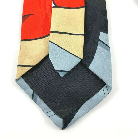 Looney Tunes Men's Necktie, Stamp Collection, Taz, Bugs Bunny. Stamp. 1997. VGC - Picture 4 of 4